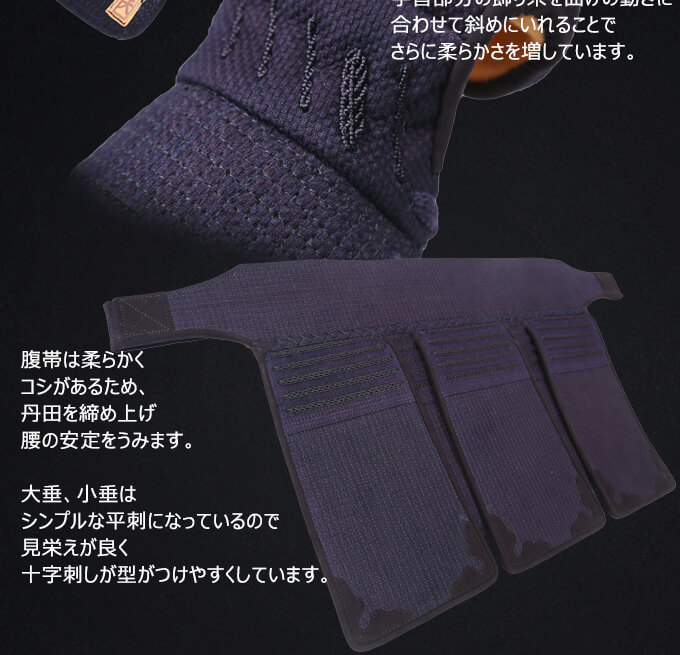 ミツボシ製『天エリート』6ｍｍ十字刺織刺剣道防具セット